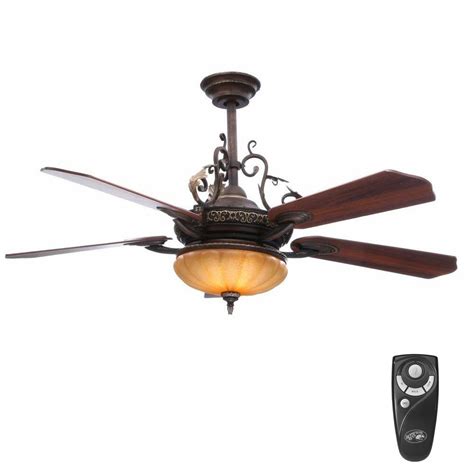 Hampton Bay Carriage House 52" LED Indoor Polished Brass Ceiling Fan 1002409868. . Hampton bay ceiling fans